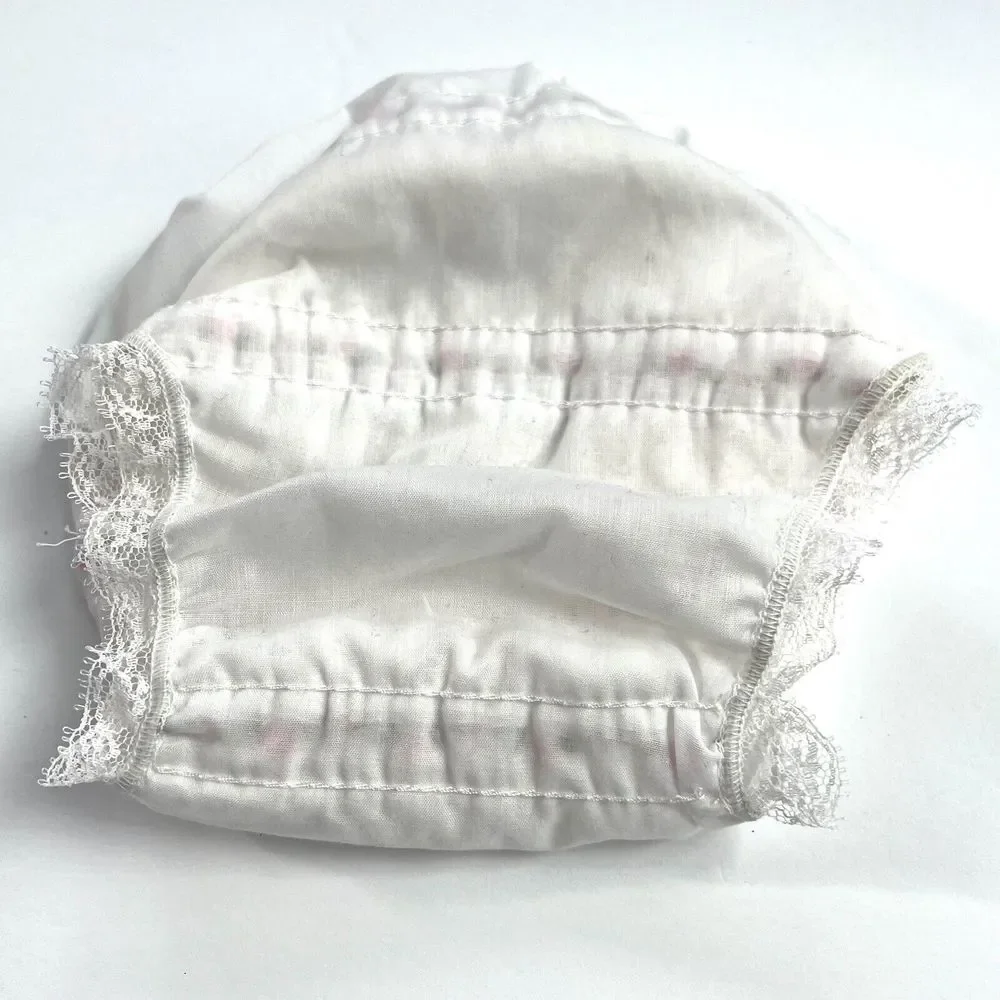 Vintage Alexis Baby Girl 6M Diaper Cover Handi-Panti Bloomers White Pink W/Lace